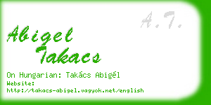 abigel takacs business card