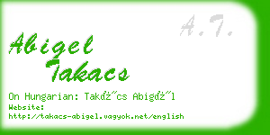 abigel takacs business card